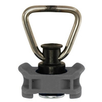 Endbeschlag für Airlineschienen, EDELSTAHL, LC 500 daN, Halterung anthrazit Endbeschlag für Airlineschienen, EDELSTAHL, LC 500 daN, Halterung anthrazit