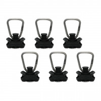 Einfach-Endbeschlag für Airlineschiene, Kunststoff schwarz, Bruchlast 1000 daN - 6er Set Einfach-Endbeschlag für Airlineschiene, Kunststoff schwarz, Bruchlast 1000 daN - 6er Set