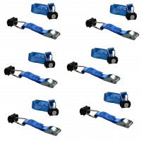 Spanngurt / Zurrgurt, LC 150/300 daN, 1,1 m, 25mm, Klemmschloss, Kunststoff-Endbeschlag - 6er Set Spanngurt / Zurrgurt, LC 150/300 daN, 1,1 m, 25mm, Klemmschloss, Kunststoff-Endbeschlag - 6er Set