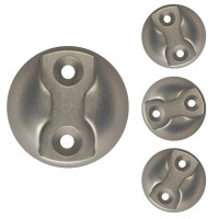 Zurrplatte, Aluminium, rund, 1 Haltepunkt, 4er Set Zurrplatte, Aluminium, rund, 1 Haltepunkt, 4er Set