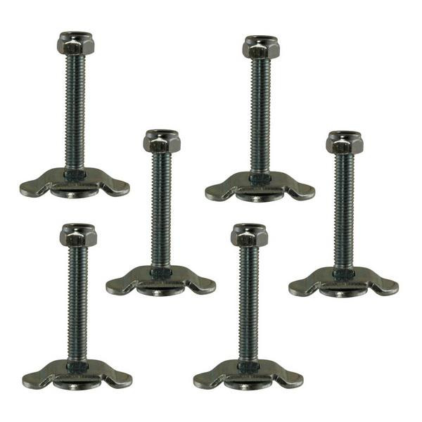 Schraubfitting für Airlineschienen, M8, Gewindelänge 30 mm, 6er Set