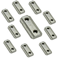 Nutenstein mit M6 Gewinde für Airlineschienen, Stahl verzinkt - 10er Set Nutenstein mit M6 Gewinde für Airlineschienen, Stahl verzinkt - 10er Set
