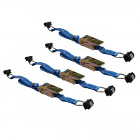 Spanngurt / Zurrgurt, LC 250/500 daN, 1,1 m, 25 mm, Ratsche, Airline-Beschlag Kunststoff - 4er Set Spanngurt / Zurrgurt, LC 250/500 daN, 1,1 m, 25 mm, Ratsche, Airline-Beschlag Kunststoff - 4er Set