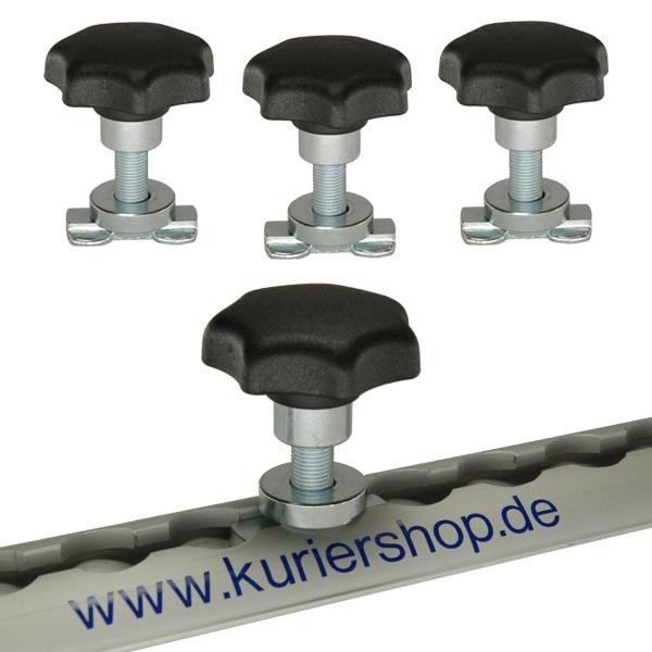 Schraubfitting M10 mit Sterngriff für Airlineschienen, 7-14 mm, 4er Set