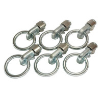 Doppel-Endbeschlag mit Ring für Airlineschiene, LC 1100 daN, 6er Set Doppel-Endbeschlag mit Ring für Airlineschiene, LC 1100 daN, 6er Set