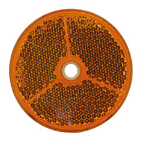 ASPÖCK Rückstrahler, rund, Ø 60 mm, gelb, mit Befestigungsloch 6 mm - 15-5412-007 ASPÖCK Rückstrahler, rund, Ø 60 mm, gelb, mit Befestigungsloch 6 mm - 15-5412-007