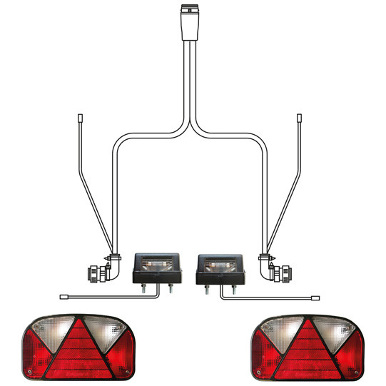 ASPÖCK Lichtanlage Multipoint II, 12 V, 1,40 m, LP 20 - 83-7059-007