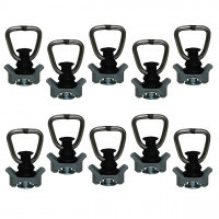 Endbeschlag für Airlineschienen, Halterung grau, LC 450 daN, 10er Set Endbeschlag für Airlineschienen, Halterung grau, LC 450 daN, 10er Set