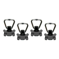 Endbeschlag für Airlineschienen, EDELSTAHL, LC 500 daN, Halterung anthrazit - 4er Set Endbeschlag für Airlineschienen, EDELSTAHL, LC 500 daN, Halterung anthrazit - 4er Set