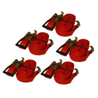 5 x Spanngurt / Zurrgurt, LC 2500/5000 daN, 8 m, 50 mm, 2-teilig, mit Doppelspitzhaken 5 x Spanngurt / Zurrgurt, LC 2500/5000 daN, 8 m, 50 mm, 2-teilig, mit Doppelspitzhaken