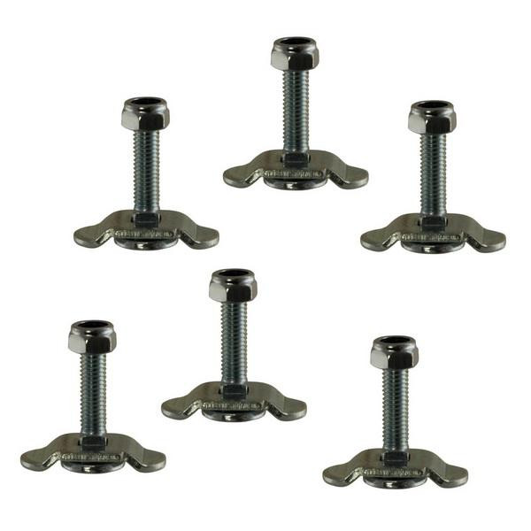 Schraubfitting für Airlineschienen, M8, Gewindelänge 30 mm, 6er Set