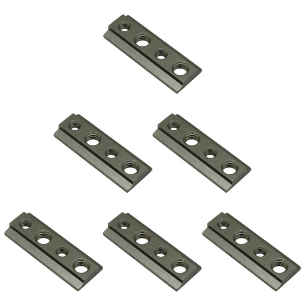 6 x Nutenstein V4A Edelstahl Marine, salzwasserfest, 2x M6 + 2x M8 f. Airlineschienen