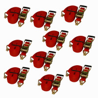 Spanngurt / Zurrgurt, LC 2500/5000 daN, 10 m, 50 mm, 2-teilig, mit Doppelspitzhaken im 10er Set Spanngurt / Zurrgurt, LC 2500/5000 daN, 10 m, 50 mm, 2-teilig, mit Doppelspitzhaken im 10er Set