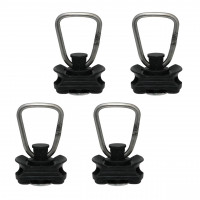 Einfach-Endbeschlag für Airlineschiene, Kunststoff schwarz, Bruchlast 1000 daN - 4er Set Einfach-Endbeschlag für Airlineschiene, Kunststoff schwarz, Bruchlast 1000 daN - 4er Set