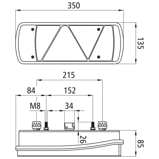 ASPÖCK Ecopoint II, 24 V, rechts, mit Dreieck, 7-pol. ASS2 - 25-2900-511