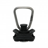 Einfach-Endbeschlag für Airlineschiene, Kunststoff schwarz, Bruchlast 1000 daN Einfach-Endbeschlag für Airlineschiene, Kunststoff schwarz, Bruchlast 1000 daN