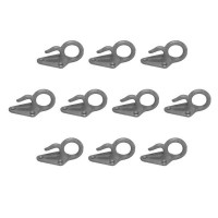 Planenhaken mit Öse zum Anschrauben, Haken unten, feuerverzinkt - 10 Stück Planenhaken mit Öse zum Anschrauben, Haken unten, feuerverzinkt - 10 Stück