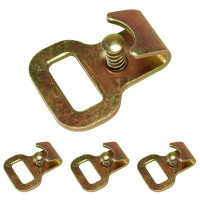 Flachhaken mit Sicherungsstift für Stäbchenzurrschienen, LC 750 daN, 4er Set Flachhaken mit Sicherungsstift für Stäbchenzurrschienen, LC 750 daN, 4er Set