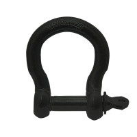 Schäkel, geschweift, schwarz, Nenngröße 10 mm, WLL 320 kg Schäkel, geschweift, schwarz, Nenngröße 10 mm, WLL 320 kg