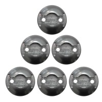 Zurrplatte für 19 mm Zapfen für Airlineschienen, Alu, rund, 6er Set Zurrplatte für 19 mm Zapfen für Airlineschienen, Alu, rund, 6er Set