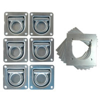 Zurrpunkt / Zurrösen Set, 6 Stück inkl. Gegenplatte, Zugkraft 800 daN Zurrpunkt / Zurrösen Set, 6 Stück inkl. Gegenplatte, Zugkraft 800 daN