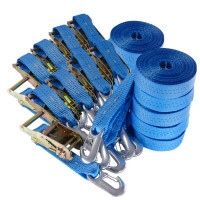 Spanngurt / Zurrgurt, LC 1000/2000 daN, 6 m, 35 mm, 2-teilig, Karabinerhaken - 10er Set Spanngurt / Zurrgurt, LC 1000/2000 daN, 6 m, 35 mm, 2-teilig, Karabinerhaken - 10er Set