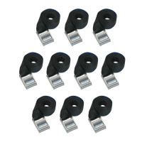 10 x Umreifungsgurt, Edelstahl-Klemmschloss, LC 250 daN, 1,5 m, 25 mm, schwarz 10 x Umreifungsgurt, Edelstahl-Klemmschloss, LC 250 daN, 1,5 m, 25 mm, schwarz