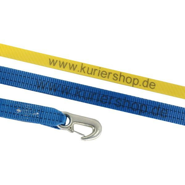 Spanngurt / Zurrgurt 50 mm, 6 m, 2-teilig, Karabinerhaken mit individuellen Aufdruck - 25 Stück