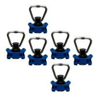 Endbeschlag für Airlineschienen, Halterung blau, LC 500 daN, 6er Set Endbeschlag für Airlineschienen, Halterung blau, LC 500 daN, 6er Set