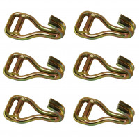 Spitzhakenschnalle für 50 mm Gurtband, LC 2500 daN, Bruchkraft 5000 daN im 6er Set Spitzhakenschnalle für 50 mm Gurtband, LC 2500 daN, Bruchkraft 5000 daN im 6er Set