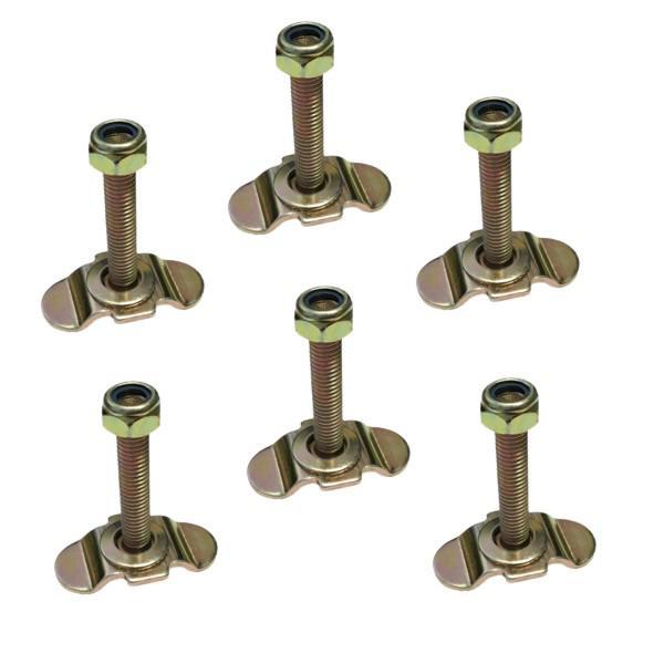 6x Schraubfitting für Airlineschienen 0-44 mm M8 mit Mutter 