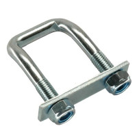 Zurrbügel, U-Bügel 150° abgewinkelt, mit Platte und M 12 Muttern, LC 2000 daN, 6er Set Zurrbügel, U-Bügel 150° abgewinkelt, mit Platte und M 12 Muttern, LC 2000 daN, 6er Set