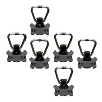 Endbeschlag für Airlineschienen, EDELSTAHL, LC 500 daN, Halterung anthrazit - 6er Set Endbeschlag für Airlineschienen, EDELSTAHL, LC 500 daN, Halterung anthrazit - 6er Set