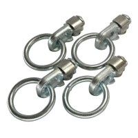 Doppel-Endbeschlag mit Ring für Airlineschiene, LC 1100 daN, 4er Set Doppel-Endbeschlag mit Ring für Airlineschiene, LC 1100 daN, 4er Set