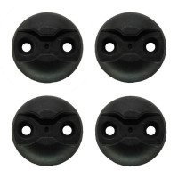Zurrplatte, Aluminium, rund, 1 Haltepunkt, schwarz eloxiert, 4er Set Zurrplatte, Aluminium, rund, 1 Haltepunkt, schwarz eloxiert, 4er Set