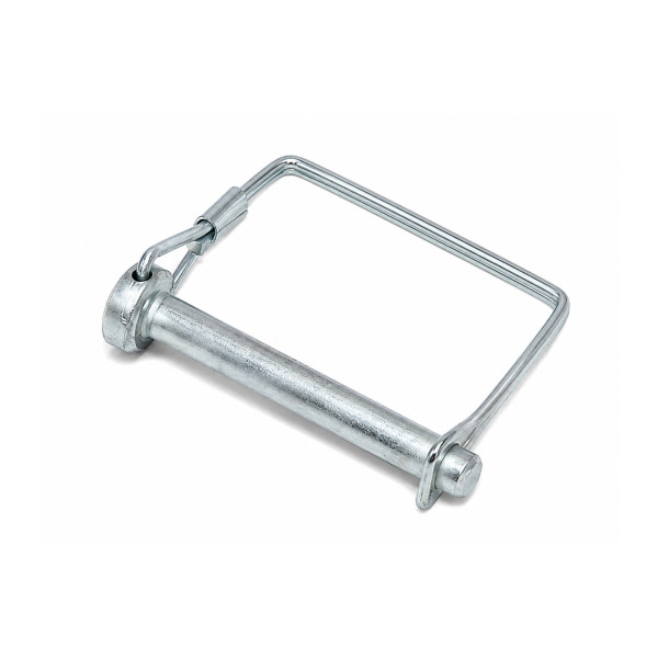 Rohrklappsplint 8,0 x 70/65 mm, Rastverschluss, eckiger Bügel, weiß verzinkt