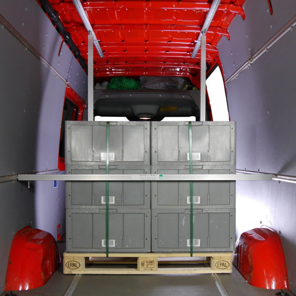 Vierkantsperrbalken mit Airlineprofil, Alu, 2390 - 2615 mm, BC 800 daN, GSP light