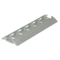 Zurrplatte Airlineschiene halbrund, kmpl. vorgebohrt, 5 Haltepunkte, eloxiert Zurrplatte Airlineschiene halbrund, kmpl. vorgebohrt, 5 Haltepunkte, eloxiert