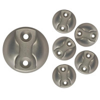 Zurrplatte, Aluminium, rund, 1 Haltepunkt, 6er Set Zurrplatte, Aluminium, rund, 1 Haltepunkt, 6er Set