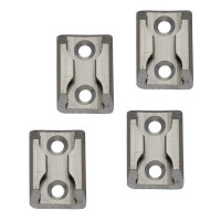 Zurrplatte, Aluminium, eckig, 1 Haltepunkt, 4er Set Zurrplatte, Aluminium, eckig, 1 Haltepunkt, 4er Set