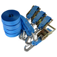 Spanngurt / Zurrgurt, LC 1000/2000 daN, 6 m, 50 mm, 2-teilig, Karabinerhaken, 4er Set Spanngurt / Zurrgurt, LC 1000/2000 daN, 6 m, 50 mm, 2-teilig, Karabinerhaken, 4er Set