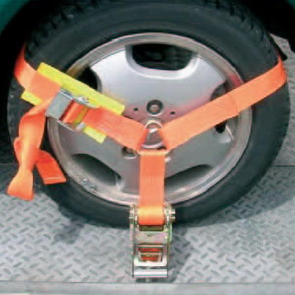 Auto-Transportgurt, Gurtbreite 50 mm, für Reifen, 4er Set