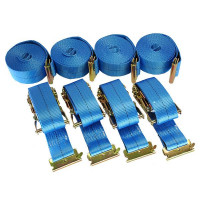 Spanngurt / Zurrgurt, LC 750/1500 daN, 5 m, 50 mm, 2-teilig, Beschlag f. Kombi-Zurrschiene - 4er Set Spanngurt / Zurrgurt, LC 750/1500 daN, 5 m, 50 mm, 2-teilig, Beschlag f. Kombi-Zurrschiene - 4er Set