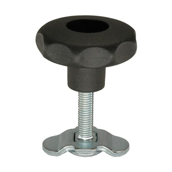 Schraubfitting mit Sterngriff für Airlineschienen, Ø 50 mm, 0-29 mm, M8