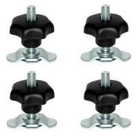 Schraubfitting mit kleinem Sterngriff Ø 40 mm für Airlineschienen, 0-29 mm, M8 - 4er Set Schraubfitting mit kleinem Sterngriff Ø 40 mm für Airlineschienen, 0-29 mm, M8 - 4er Set