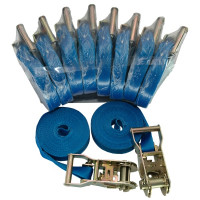 Umreifungsgurt, LC 1000 daN, 6 m, 25 mm, mit Ratsche - 10 Stück Umreifungsgurt, LC 1000 daN, 6 m, 25 mm, mit Ratsche - 10 Stück