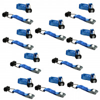 Spanngurt / Zurrgurt, LC 150/300 daN, 1,1 m, 25mm, Klemmschloss, Kunststoff-Endbeschlag - 10er Set Spanngurt / Zurrgurt, LC 150/300 daN, 1,1 m, 25mm, Klemmschloss, Kunststoff-Endbeschlag - 10er Set