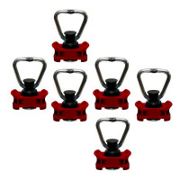 Endbeschlag für Airlineschienen, Halterung rot, LC 500 daN - 6er Set Endbeschlag für Airlineschienen, Halterung rot, LC 500 daN - 6er Set