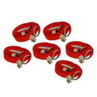 Spanngurt / Zurrgurt, LC 300 daN, 5m, 25mm, Klemmschloss, Endbeschlag mit Ring, 6er Set Spanngurt / Zurrgurt, LC 300 daN, 5m, 25mm, Klemmschloss, Endbeschlag mit Ring, 6er Set