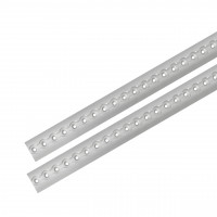 Airlineschiene, Halbrundprofil, eloxiert, komplett vorgebohrt, Länge 2 m, 2er Set Airlineschiene, Halbrundprofil, eloxiert, komplett vorgebohrt, Länge 2 m, 2er Set